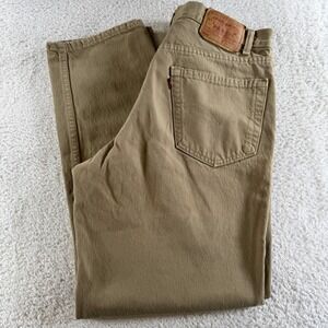Vintage Levi's 550 Mens 34x30 Khaki Tan Beige Relaxed Fit Denim Jeans USA Made